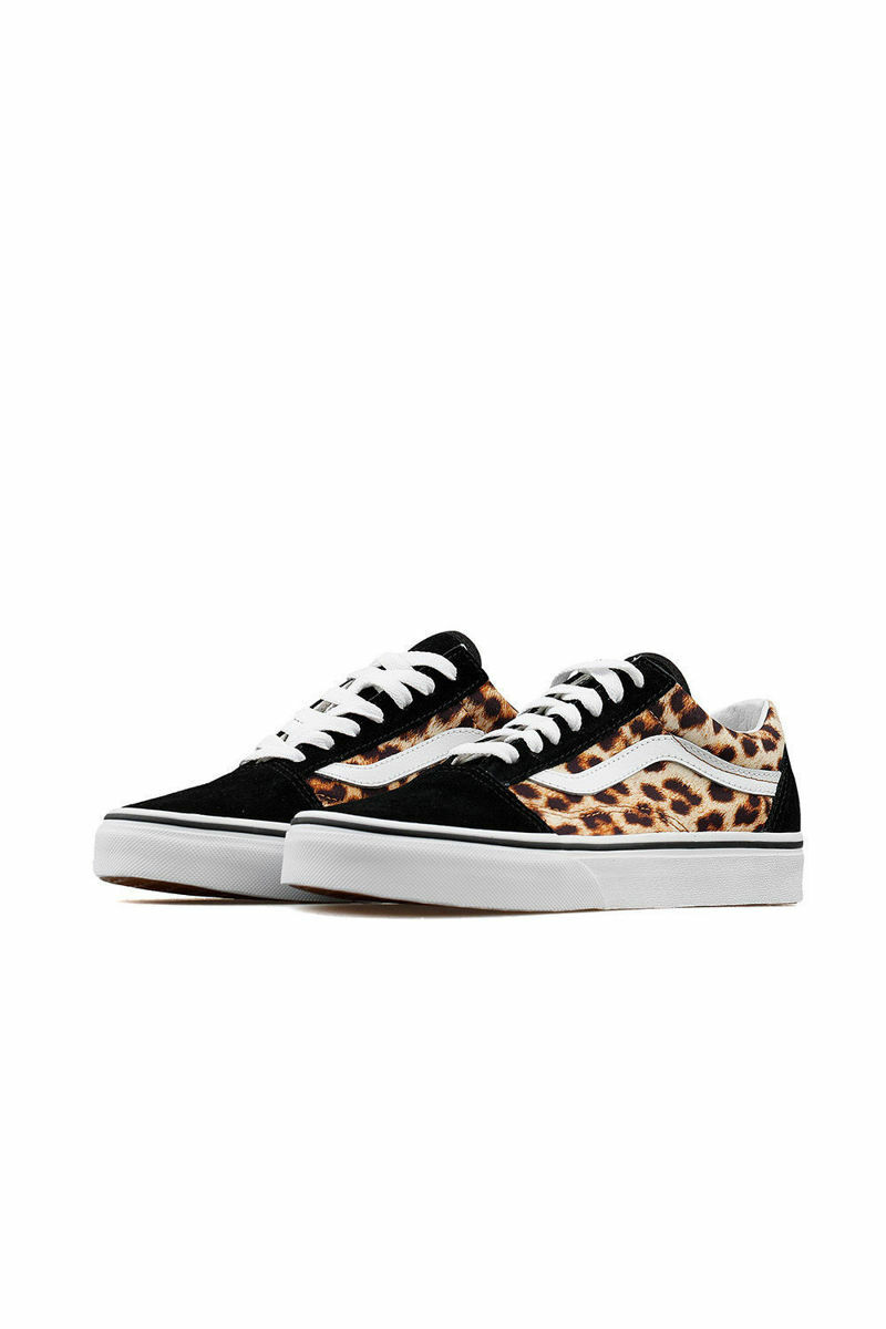 Vans Vn0a4u3b3ı61 Ua Old Skool Ayakkabı (LEOPARD) BLACK/TRUE WHİTE resmi